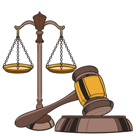 Law Scales and Gavel
